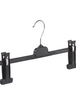 Cintre jupe / pantalon plastique blanc avec pinces antidérapantes (plus larges)