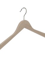 Cintre blouse / chemise (plat) bois hêtre brut avec encoches