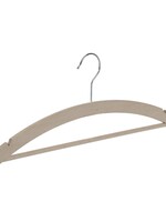 Cintre blouse / chemise (plat) bois hêtre brut avec encoches et barre