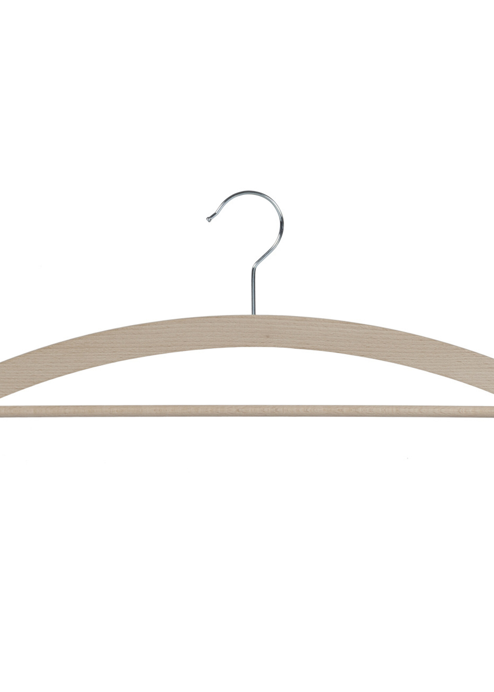 Cintre blouse / chemise (plat) bois hêtre brut avec barre