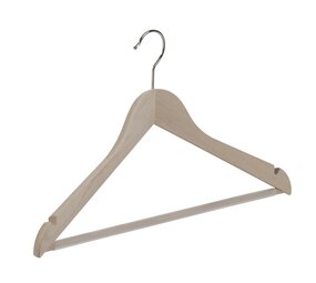 Cintre blouse / chemise (galbé) bois hêtre brut avec encoches et barre antidérapante Cintre blouse / chemise (galbé) bois hêtre brut avec encoches et barre antidérapante