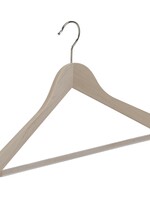 Cintre blouse / chemise (galbé) bois hêtre brut avec barre antidérapante