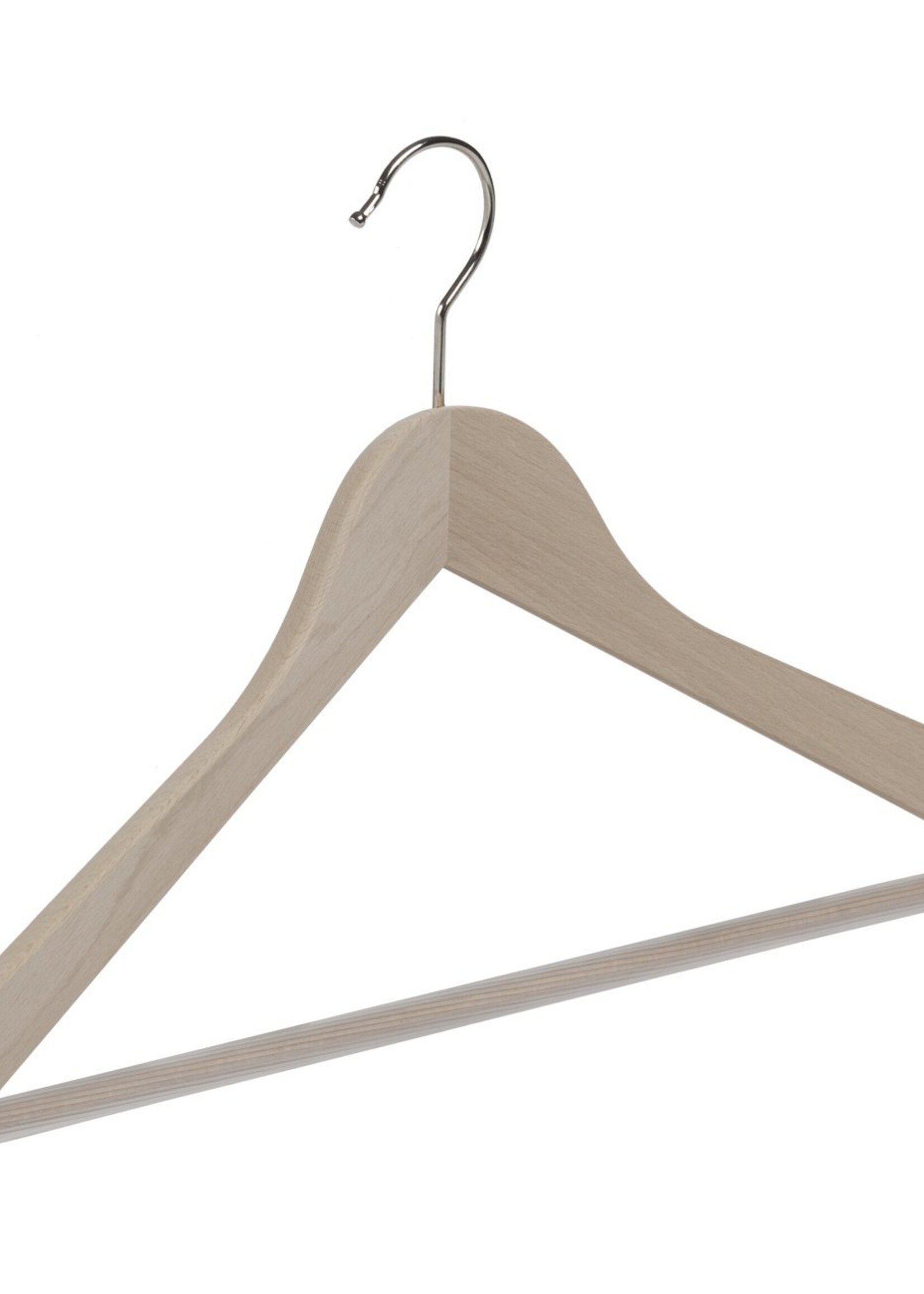 Cintre blouse / chemise (galbé) bois hêtre brut avec barre antidérapante