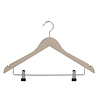LE GÉANT DU CINTRE Cintre blouse / chemise (galbé) bois hêtre brut avec encoches et pinces antidérapantes LE GÉANT DU CINTRE Cintre blouse / chemise (galbé) bois hêtre brut avec encoches et pinces antidérapantes