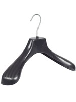 Cintre veste / costume (galbé) plastique noir avec épaules larges