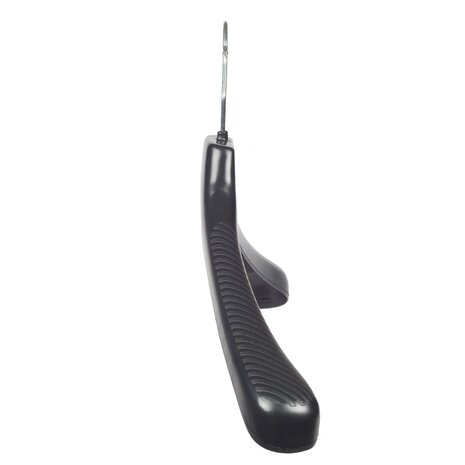 Cintre veste / costume (galbé) plastique noir avec épaules larges Cintre veste / costume (galbé) plastique noir avec épaules larges