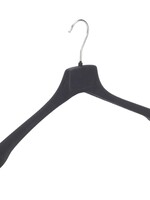 Cintre veste / costume (galbé) plastique velours noir avec épaules larges