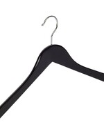 Cintre blouse / chemise (galbé) bois hêtre laqué noir