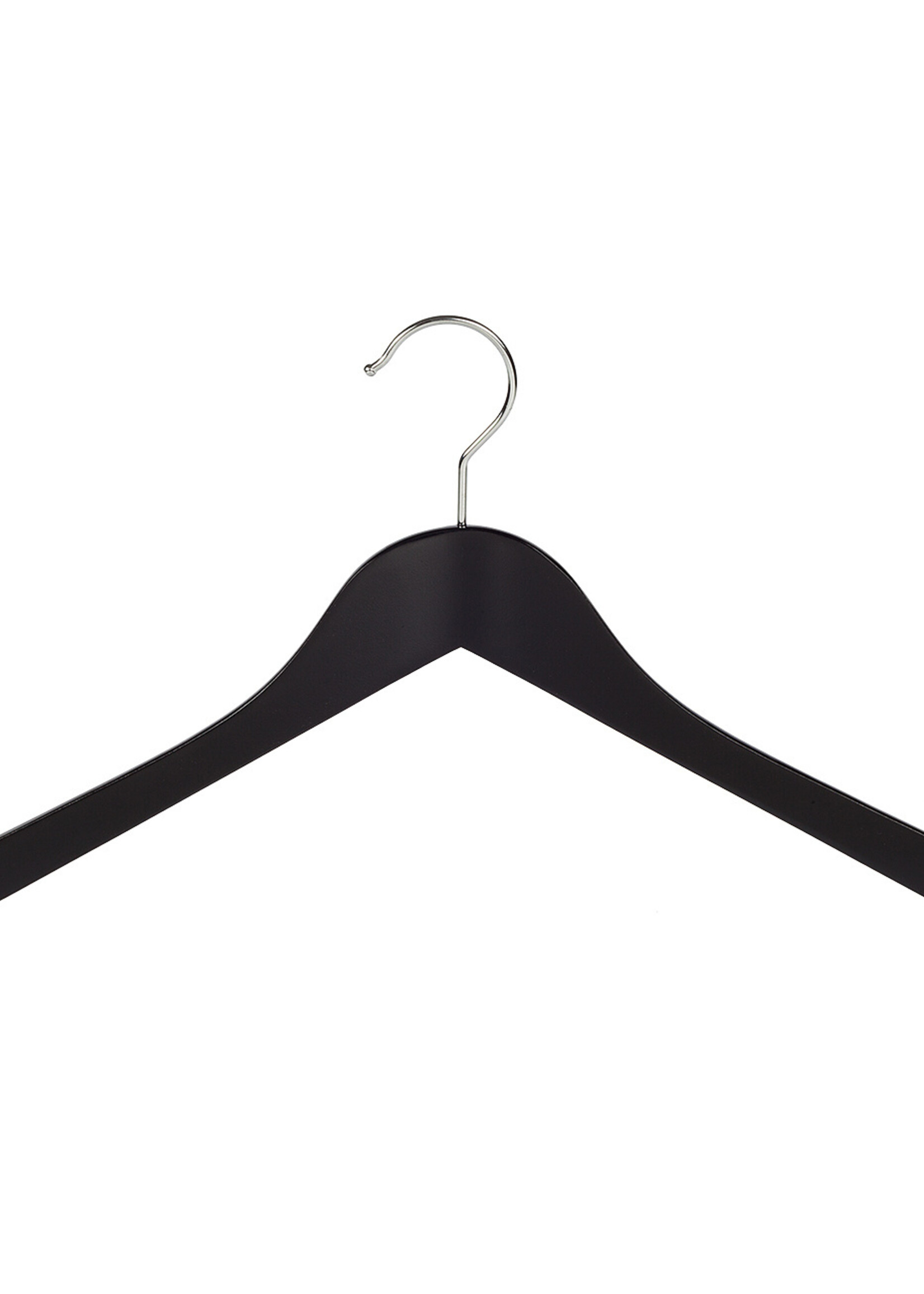 Cintre blouse / chemise (galbé) bois hêtre laqué noir