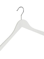 Cintre blouse / chemise (galbé) bois hêtre laqué blanc