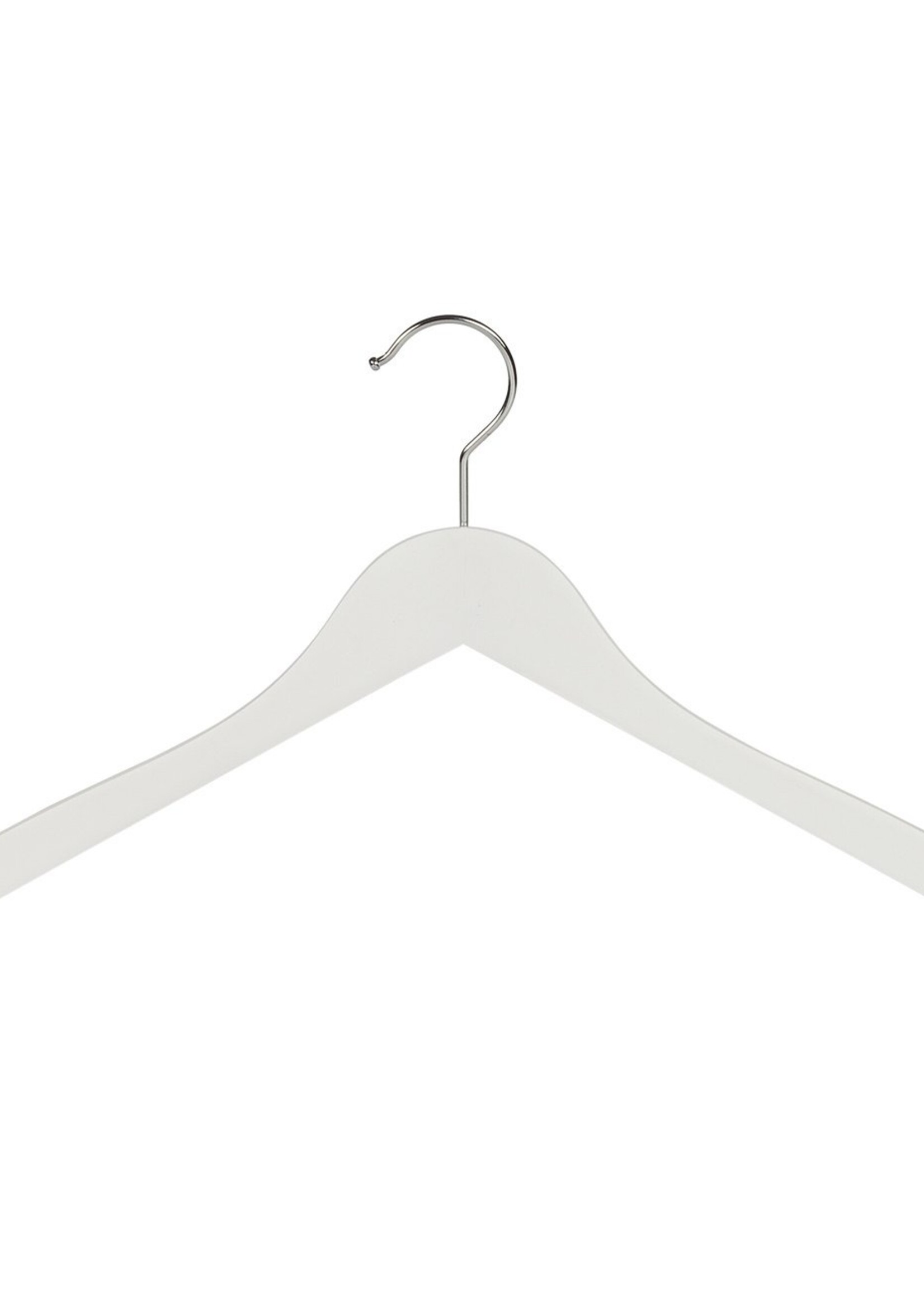 Cintre blouse / chemise (galbé) bois hêtre laqué blanc