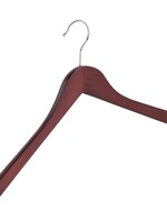 Cintre blouse / chemise (galbé) bois hêtre teinté acajou