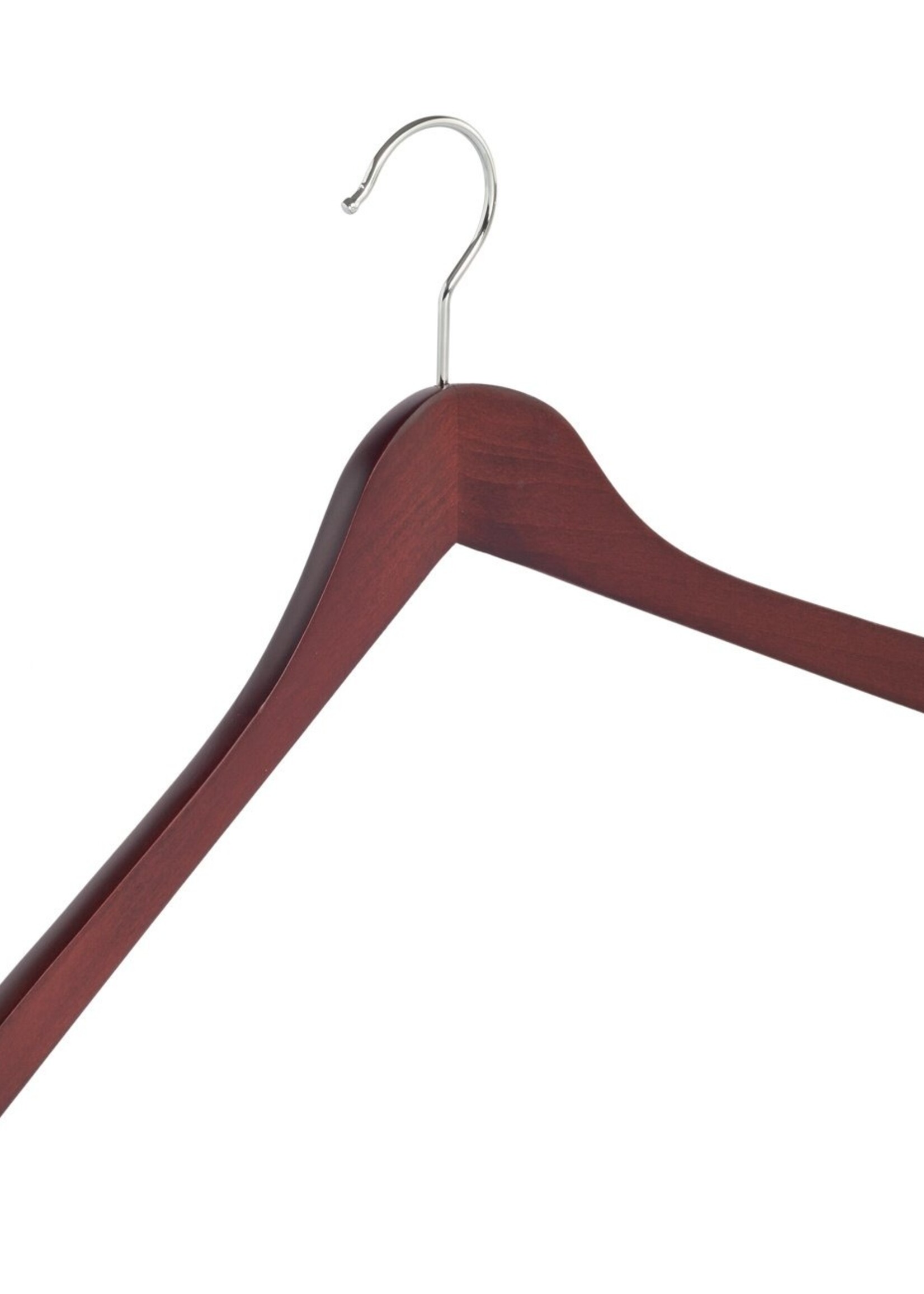 Cintre blouse / chemise (galbé) bois hêtre teinté acajou