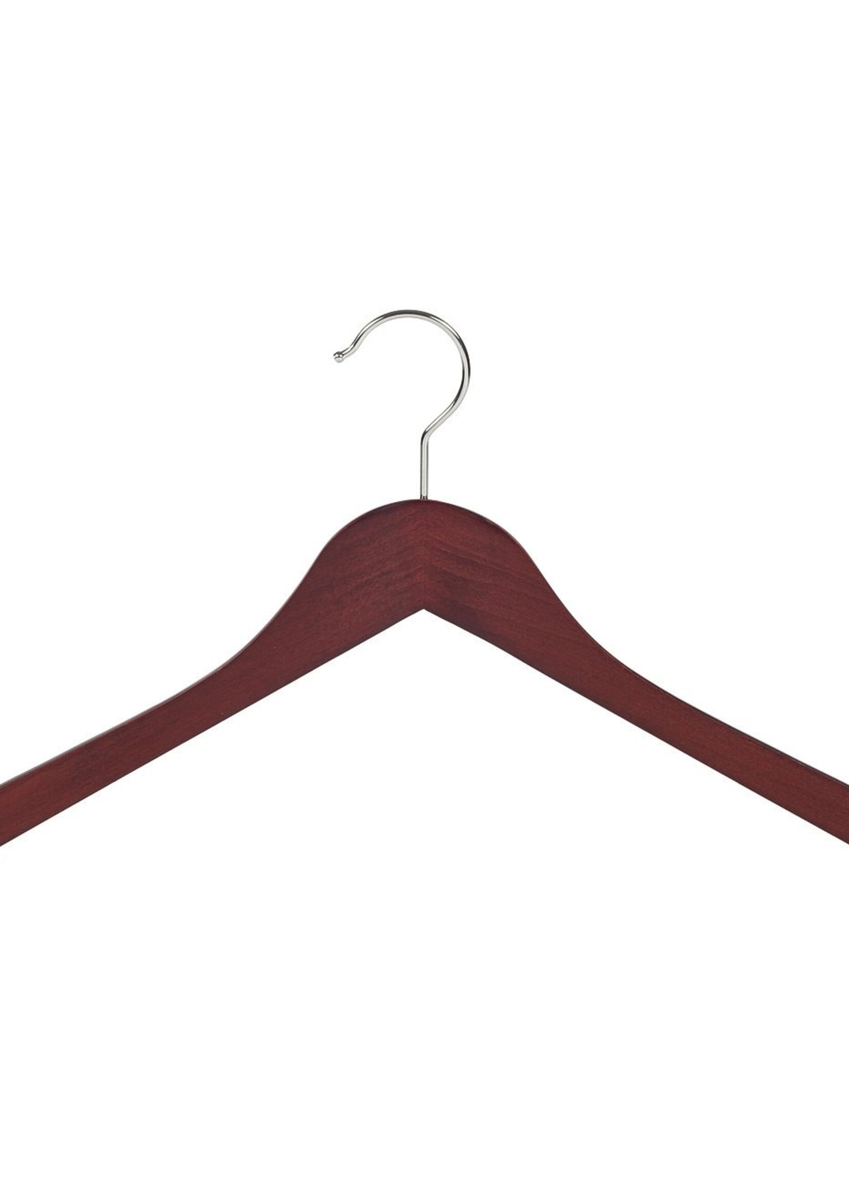 Cintre blouse / chemise (galbé) bois hêtre teinté acajou