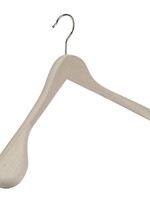 Cintre veste / costume (galbé) bois hêtre brut avec épaules larges