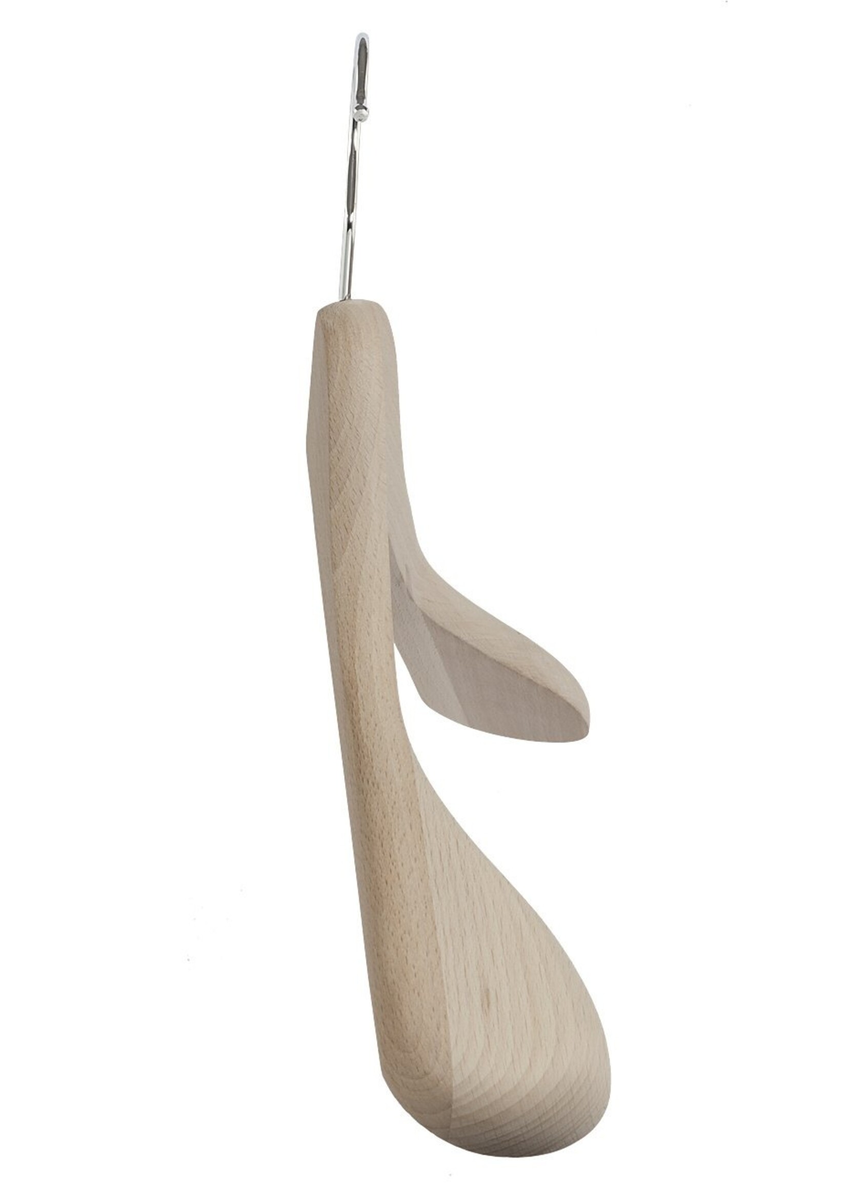 Cintre veste / costume (galbé) bois hêtre brut avec épaules larges