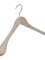 Cintre veste / costume (galbé) bois hêtre brut avec épaules larges