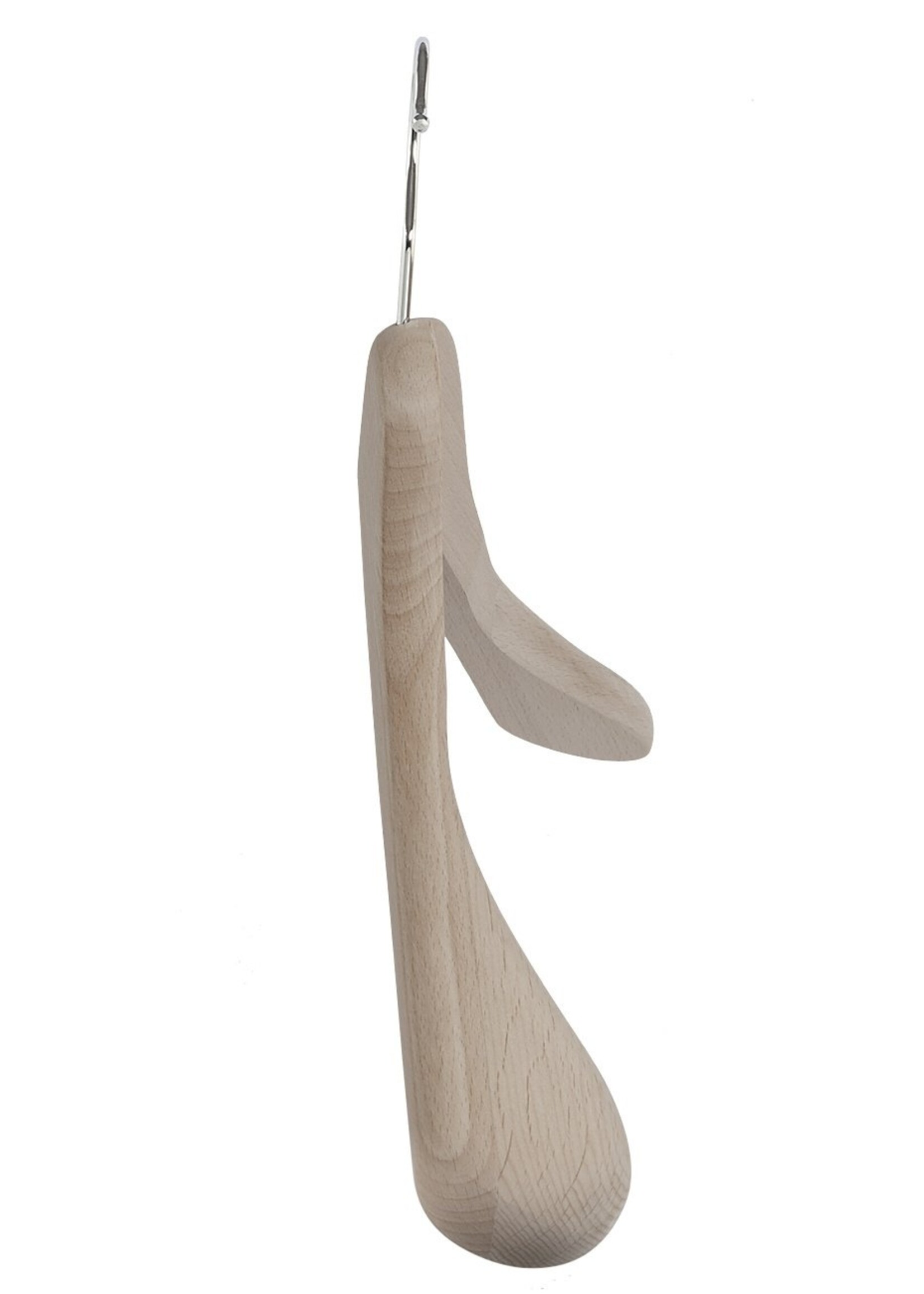 Cintre veste / costume (galbé) bois hêtre brut avec épaules larges