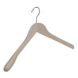 Cintre veste / costume (galbé) bois hêtre brut avec épaules larges Cintre veste / costume (galbé) bois hêtre brut avec épaules larges