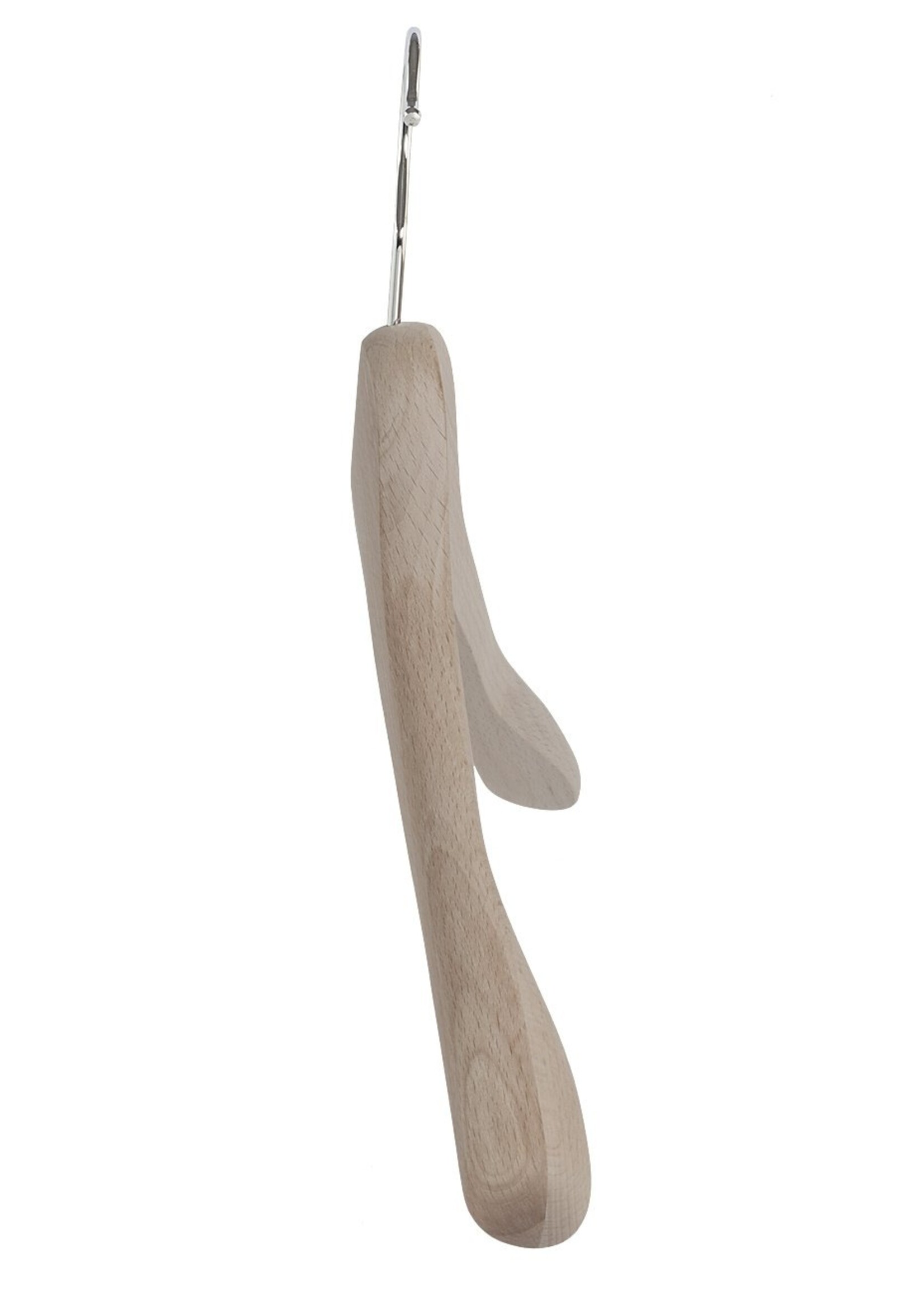 Cintre veste / costume (galbé) bois hêtre brut avec épaules larges