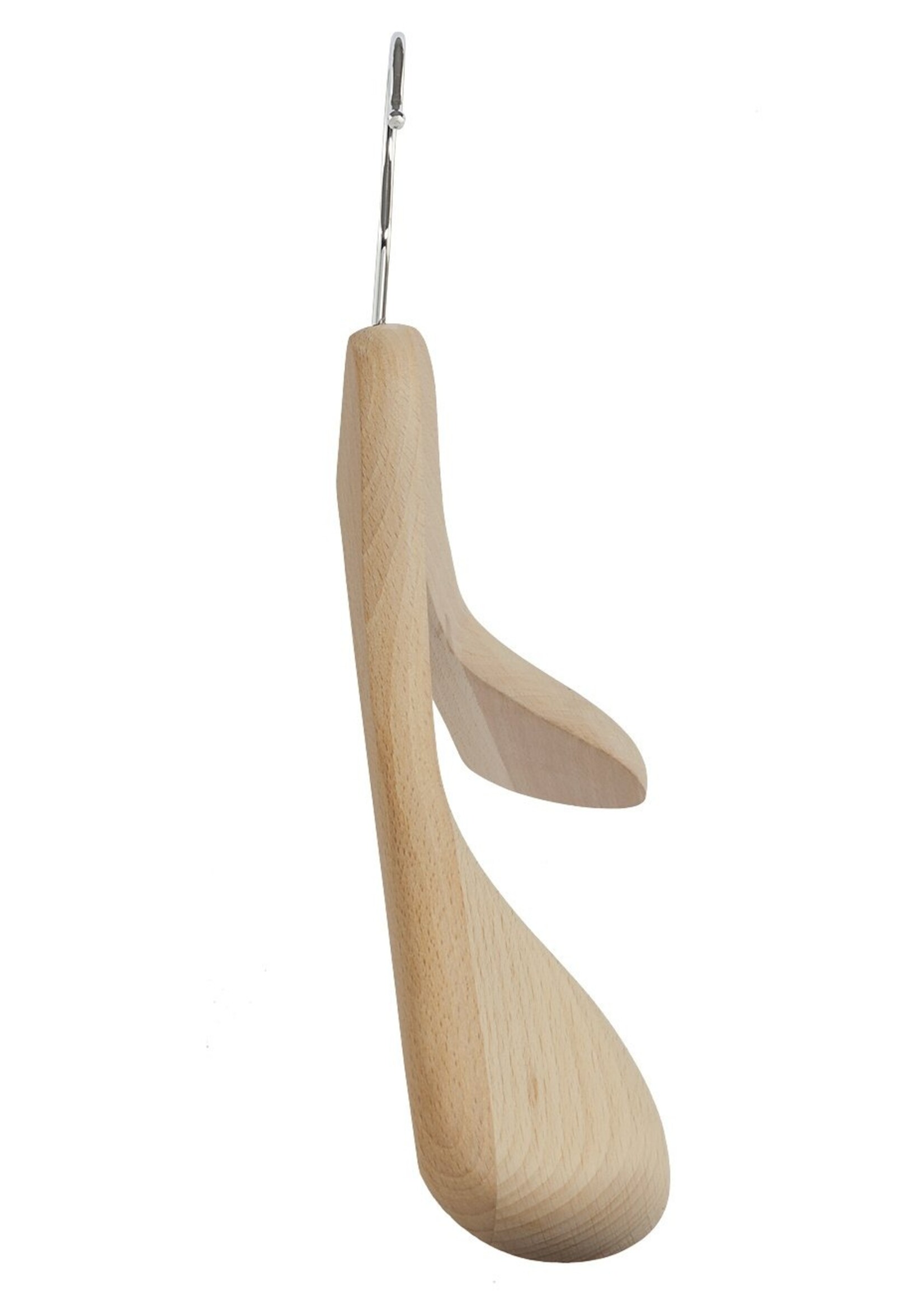 Cintre veste / costume (galbé) bois hêtre verni naturel avec épaules larges