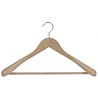LE GÉANT DU CINTRE Cintre veste / costume (galbé) bois hêtre verni naturel avec épaules larges et barre antidérapante LE GÉANT DU CINTRE Cintre veste / costume (galbé) bois hêtre verni naturel avec épaules larges et barre antidérapante