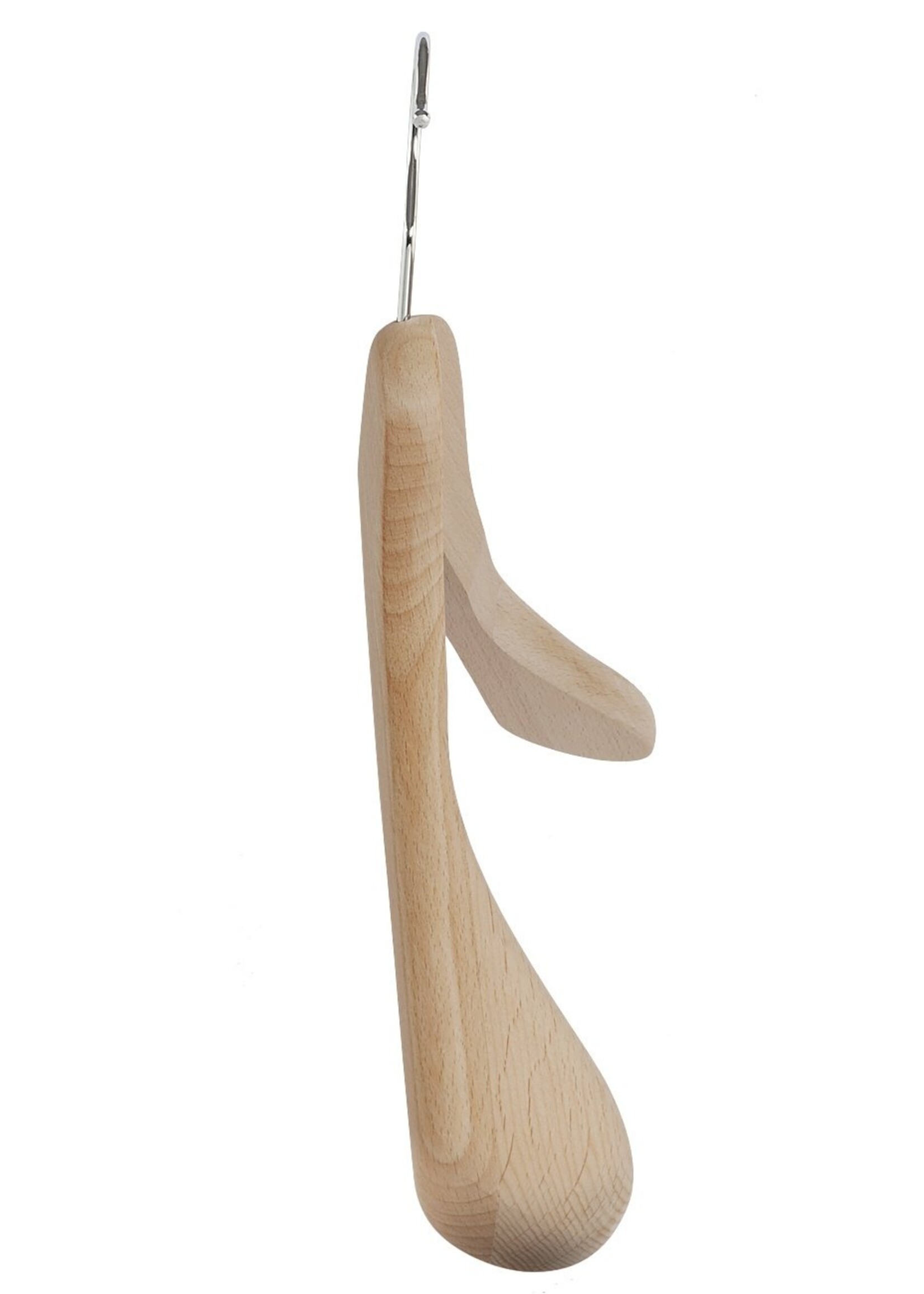 Cintre veste / costume (galbé) bois hêtre verni naturel avec épaules larges