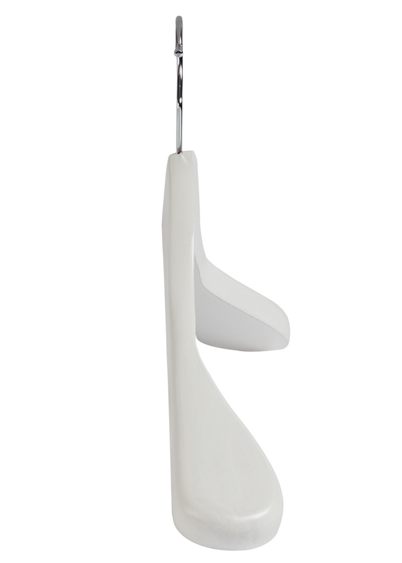 Cintre veste / costume (galbé) bois hêtre laqué blanc avec épaules larges