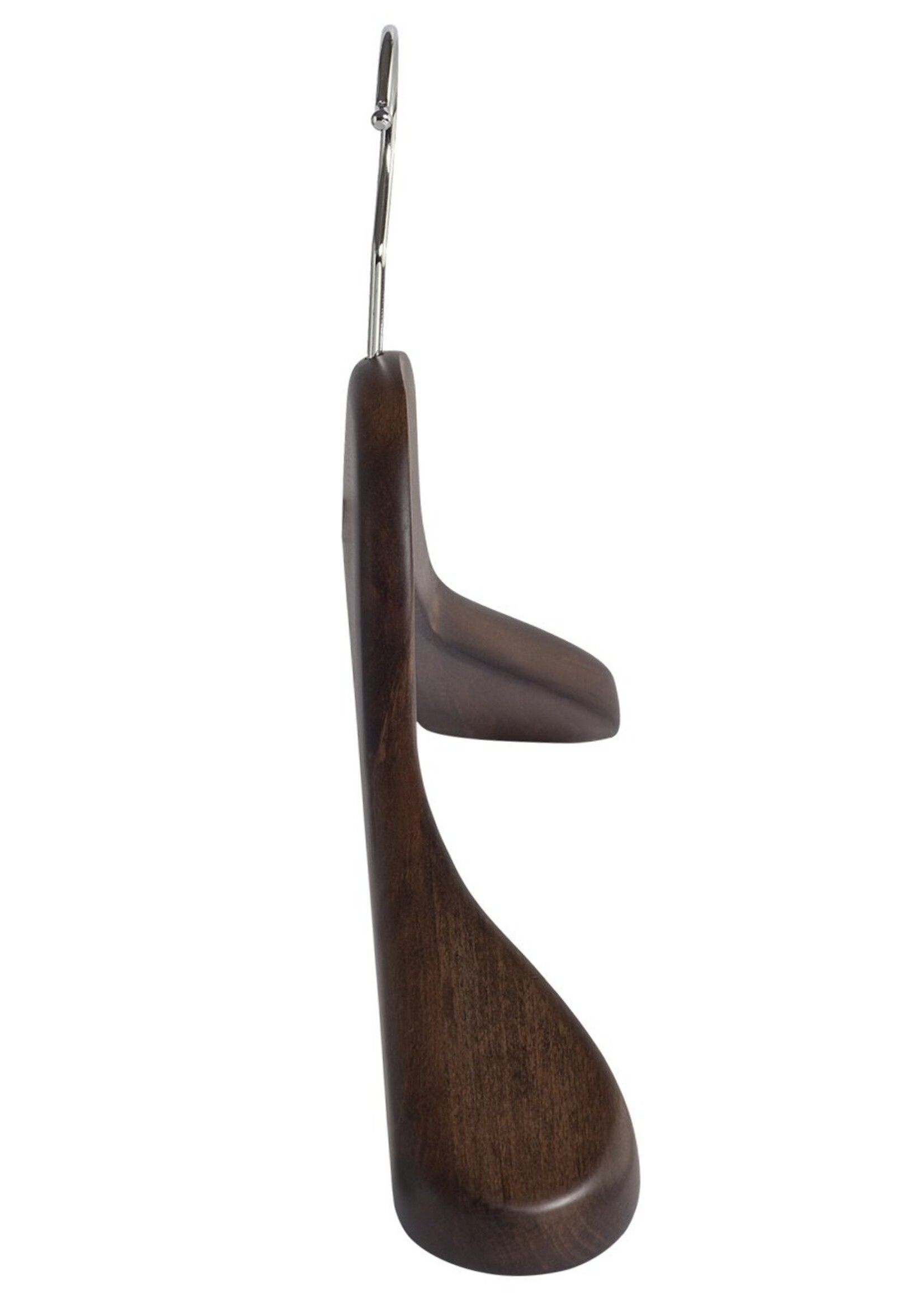 Cintre veste / costume (galbé) bois hêtre teinté noyer avec épaules larges