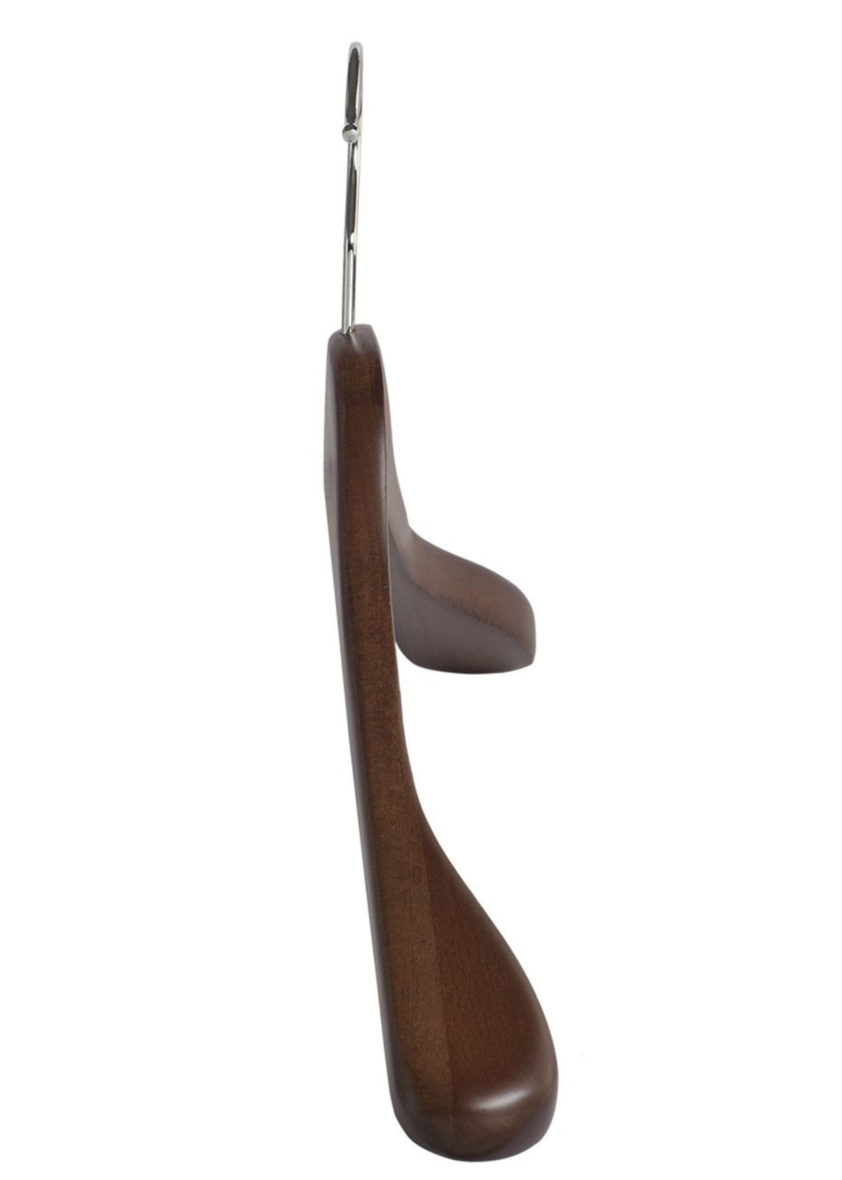 Cintre veste / costume (galbé) bois hêtre teinté noyer avec épaules larges