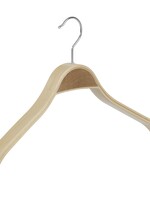 Cintre veste / costume (galbé) bois bouleau vernis naturel avec épaules larges