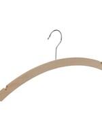 Cintre blouse / chemise (plat) hêtre verni naturel avec encoches