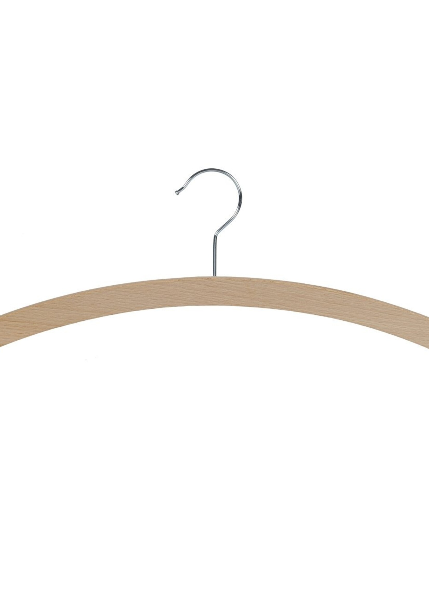 Cintre blouse / chemise (plat) hêtre verni naturel avec encoches