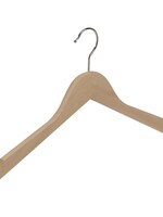 Cintre blouse / chemise (plat) bois hêtre verni naturel avec encoches