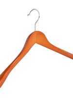 Cintre veste / costume (galbé) bois hêtre teinté cerisier avec épaules larges