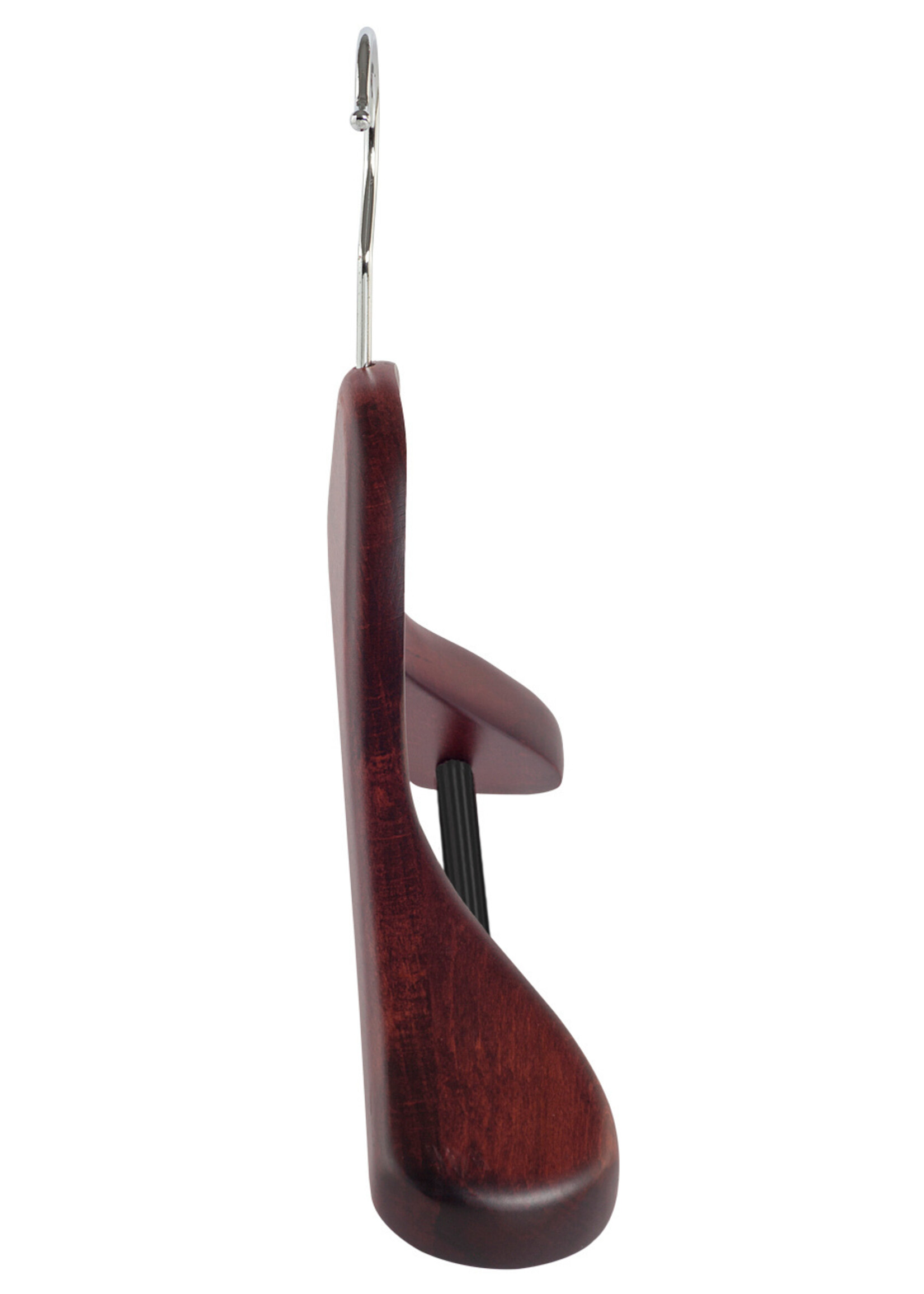 Cintre veste / costume (galbé) bois hêtre teinté acajou avec épaules larges et barre antidérapant