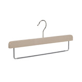 Cintre pantalon bois hêtre brut avec barre antidérapante Cintre pantalon bois hêtre brut avec barre antidérapante