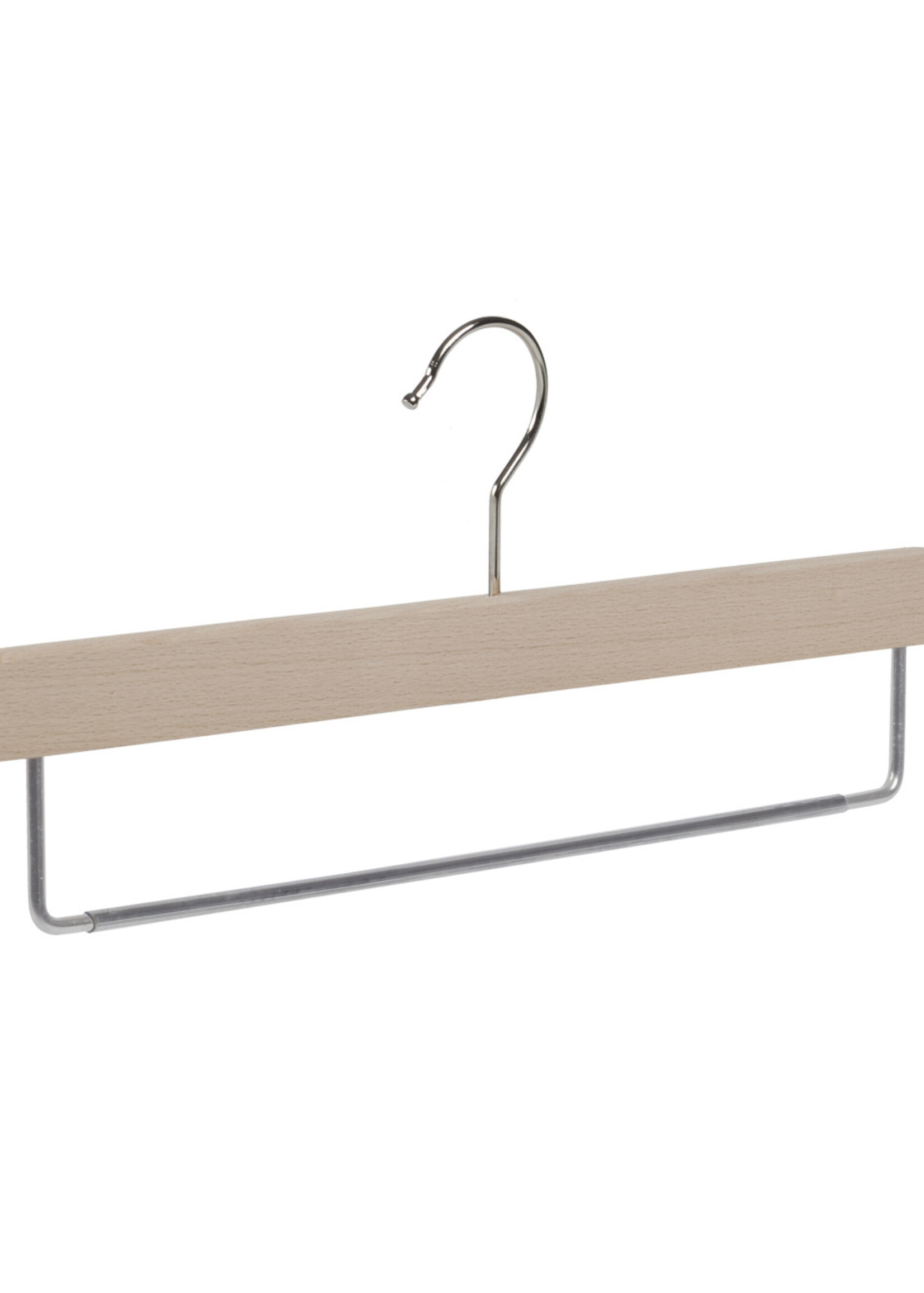 Cintre pantalon bois hêtre brut avec barre antidérapante