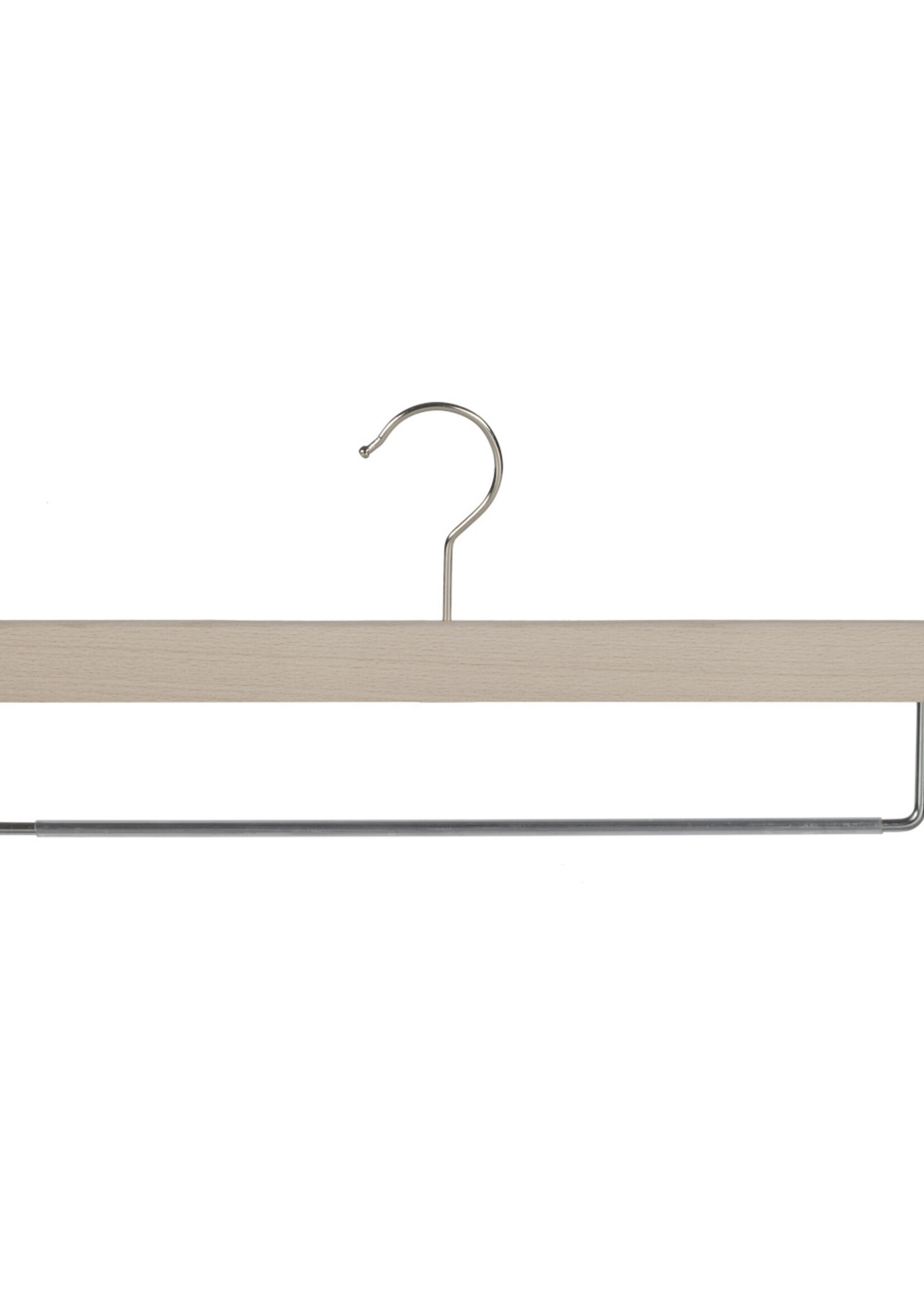 Cintre pantalon bois hêtre brut avec barre antidérapante