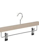 Cintre jupe / pantalon bois hêtre brut avec pinces antidérapantes