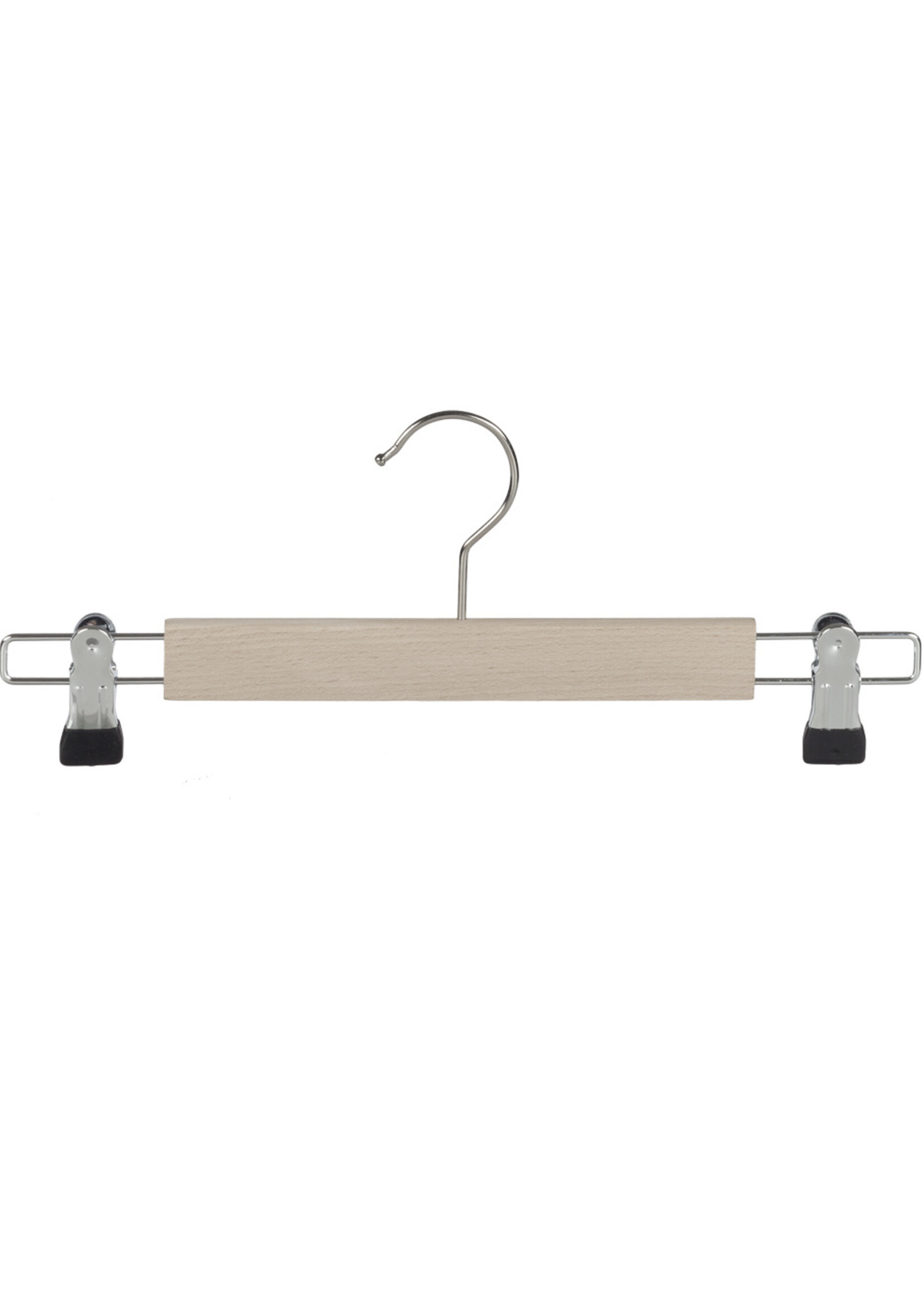 Cintre jupe / pantalon bois hêtre brut avec pinces antidérapantes