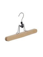 Clip pantalon bois hêtre verni naturel avec feutre intérieur