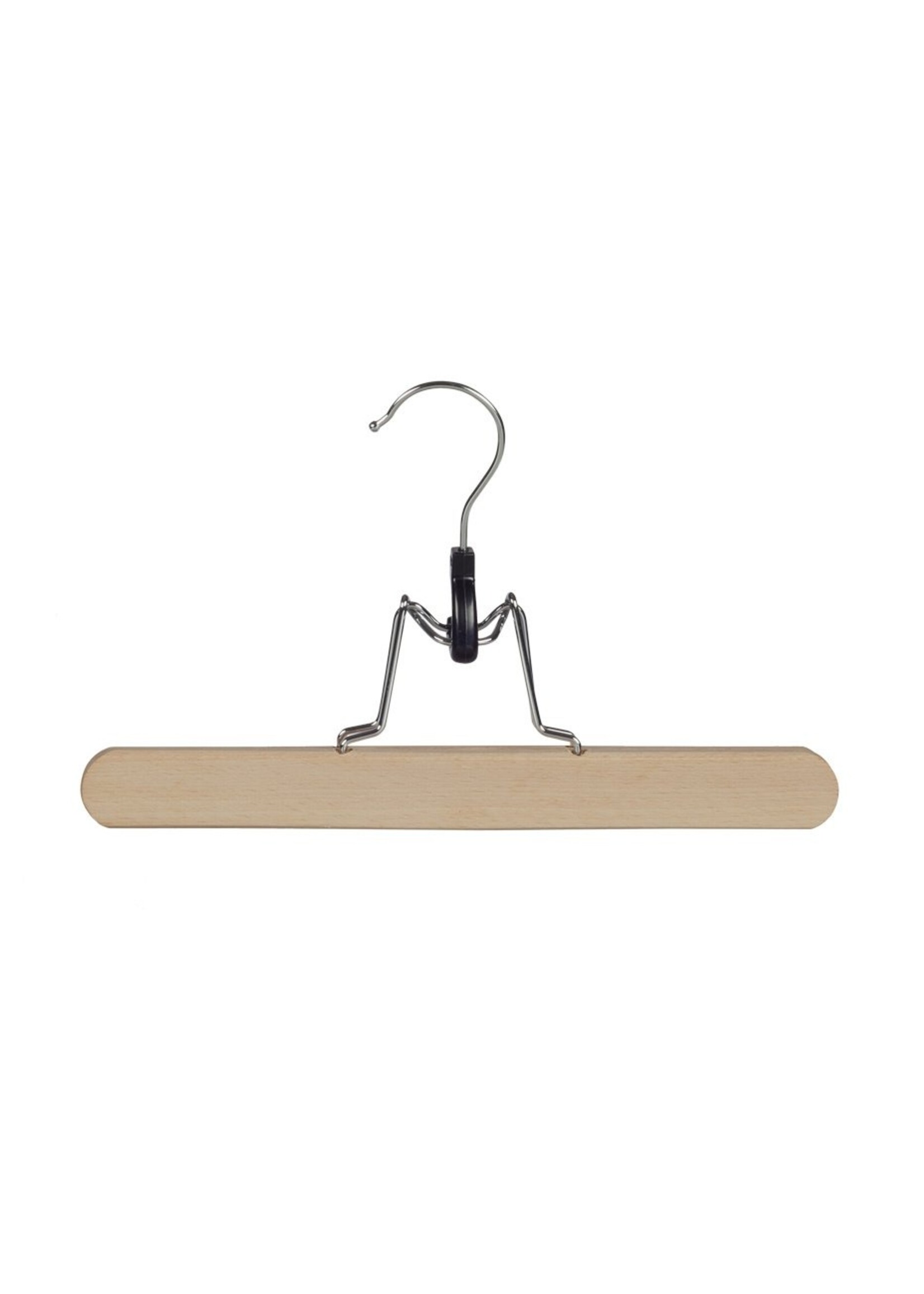 Clip pantalon bois hêtre verni naturel avec feutre intérieur