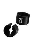 Marquage de taille noir avec impression blanche (100 pcs.)