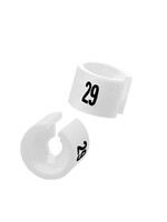 Marquage de taille blanc avec impression noir (100 pcs.)