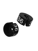Marquage de taille noir avec impression blanche (25 pcs.)