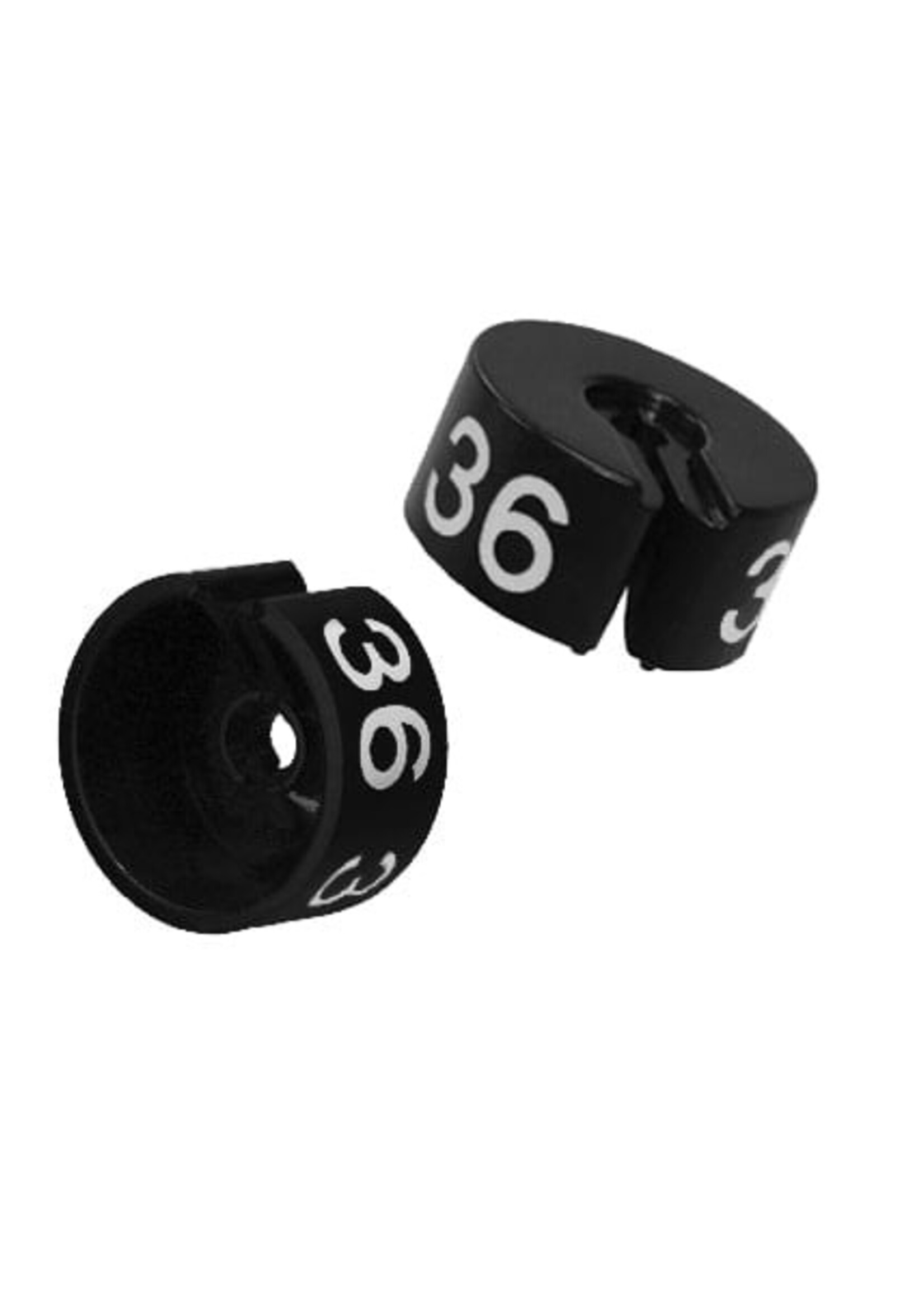 Marquage de taille noir avec impression blanche (25 pcs.)