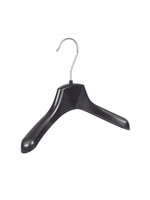 Cintre veste / costume (galbé) plastique noir avec épaules larges