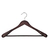 LE GÉANT DU CINTRE Cintre veste / costume (galbé) bois hêtre teinté wengé avec épaules larges et barre antidérapant LE GÉANT DU CINTRE Cintre veste / costume (galbé) bois hêtre teinté wengé avec épaules larges et barre antidérapant