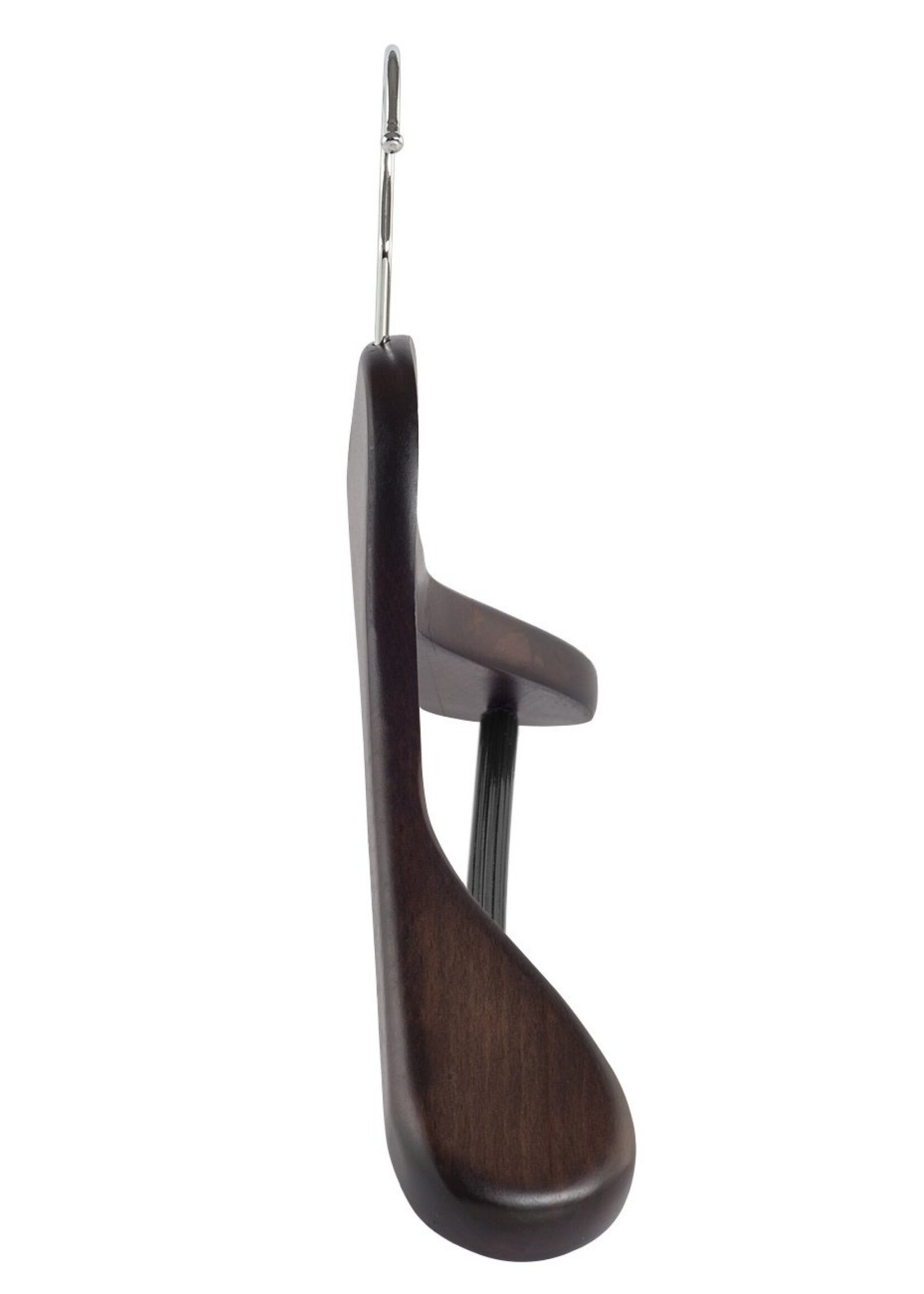 Cintre veste / costume (galbé) bois hêtre teinté wengé avec épaules larges et barre antidérapant